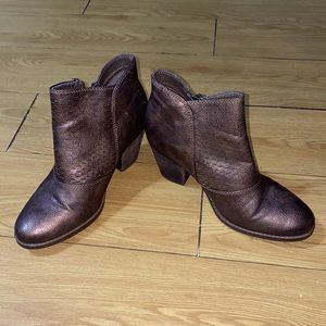 Bronze Baretraps Booties